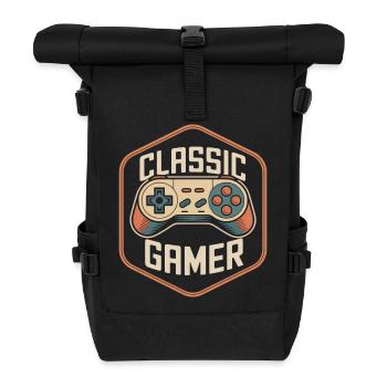 Manette rétro Classic Gamer Nostalgia - Sac à dos roll top - noir - Devant
