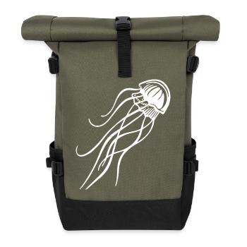 Jellyfish – Ocean & Beach Underwater World - Roll Top Backpack - olive/black - Front