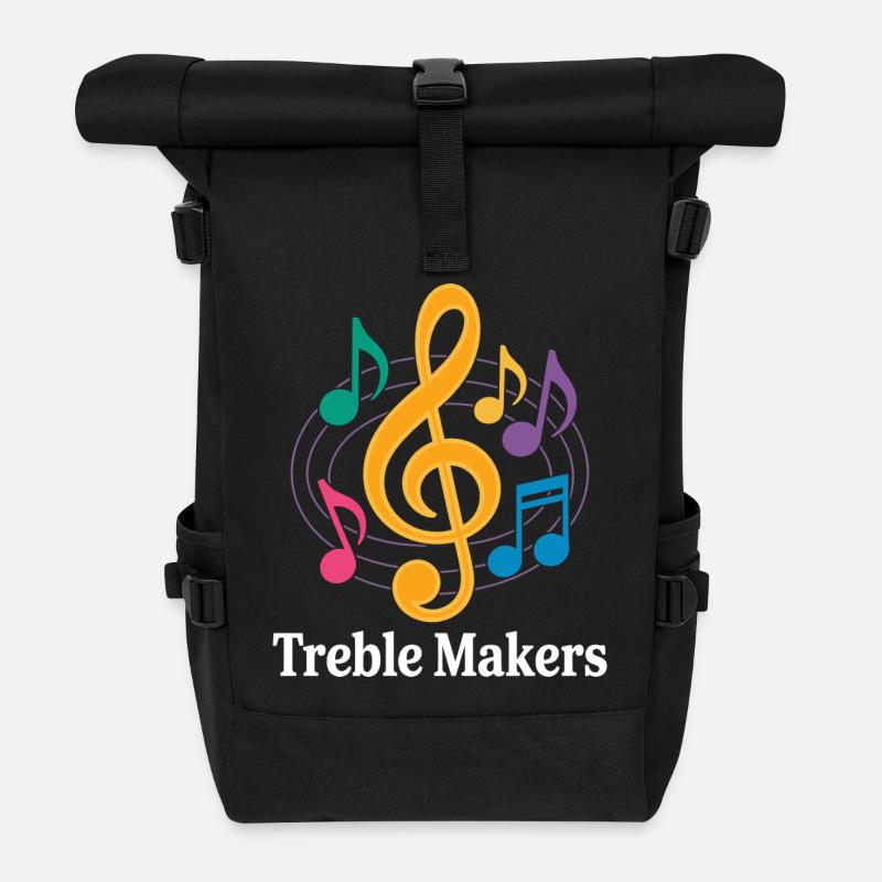 Treble Makers Lustiger Musiklehrer - Rolltop Rucksack - Schwarz