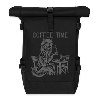 Un design de café de chat cool pour les amateurs de café - Sac à dos roll top - noir - Devant