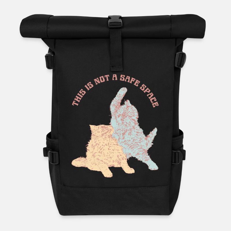 CE N’EST PAS UN ESPACE SÛR - Sac à dos roll top - noir