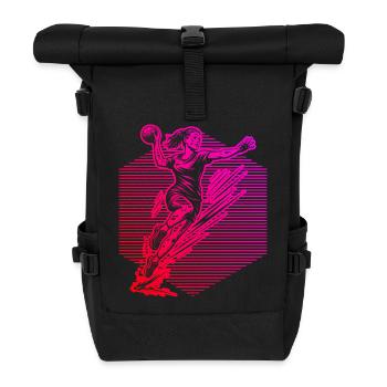 Message clair de handball pour les femmes - Sac à dos roll top - noir - Devant
