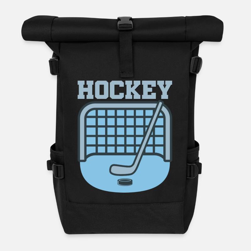 Hockey Goal – Eishockey Fanartikel - Roll Top Backpack - black