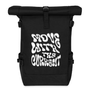 Moving with the Current - Roll Top Backpack - black - Front