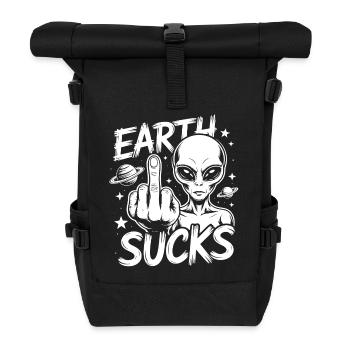Alien Stinkefinger - Rolltop Rucksack - Schwarz - Vorne