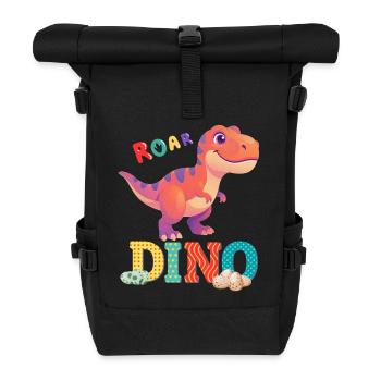 DINO - Roll Top Backpack - black - Front