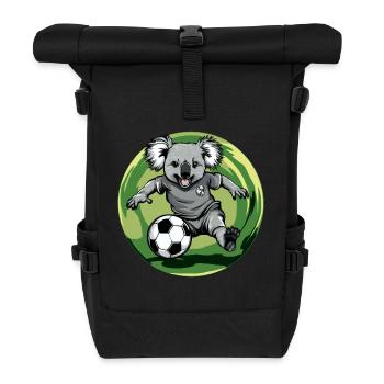 Koalas Fussball - Rolltop Rucksack - Schwarz - Vorne