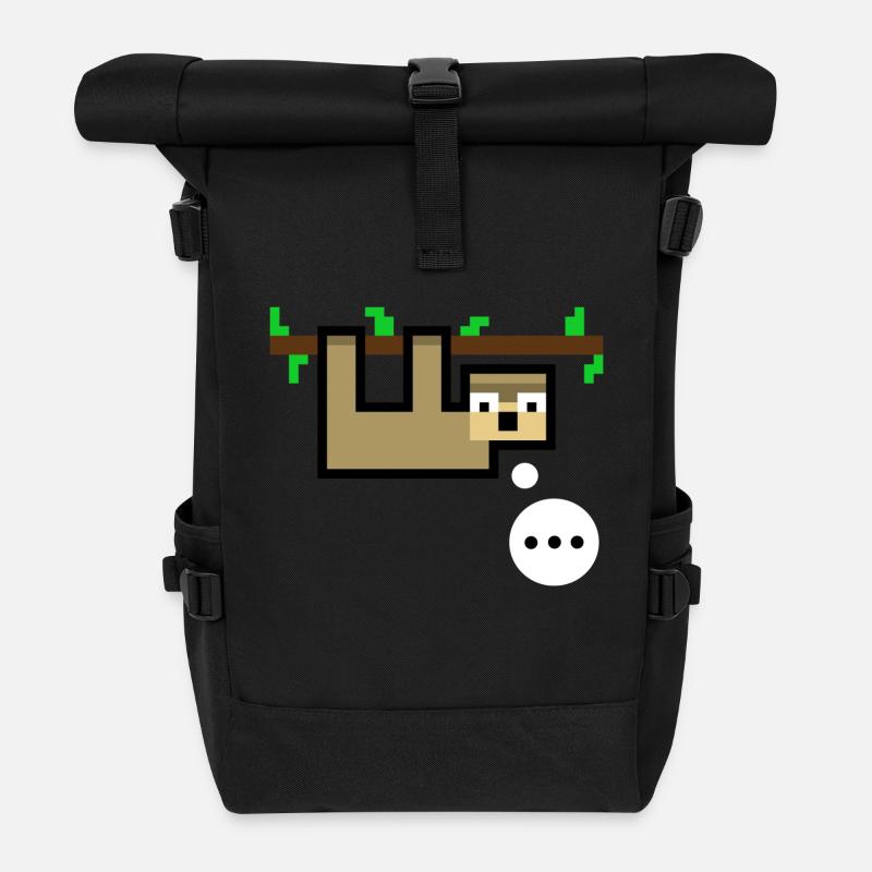 Sloth est sans voix - Sac à dos roll top - noir