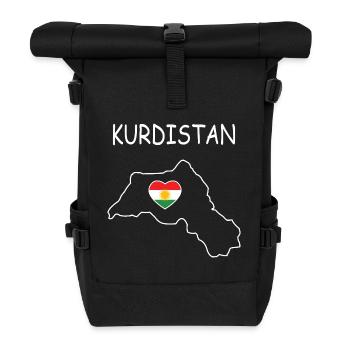 Drapeau du Kurdistan Bakur Bashur Rojava Rojhlt Newroz - Sac à dos roll top - noir - Devant