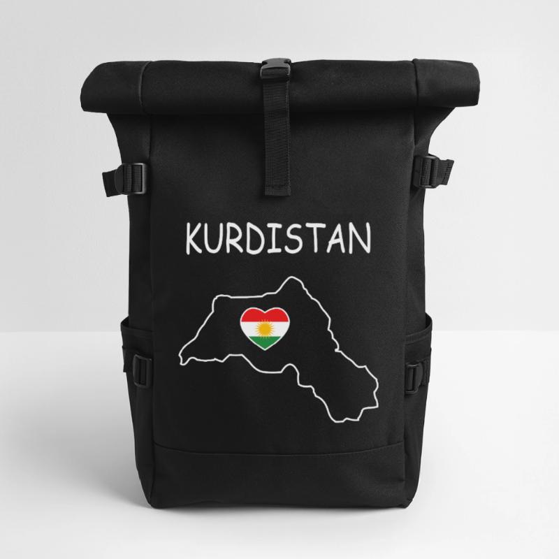 Drapeau du Kurdistan Bakur Bashur Rojava Rojhlt Newroz Sac à dos roll top