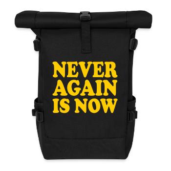 Never again is now - Rolltop Rucksack - Schwarz - Vorne