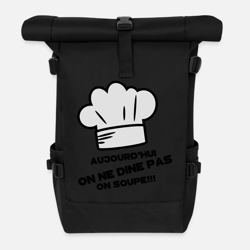 on soupe!!! - Sac à dos roll top - noir