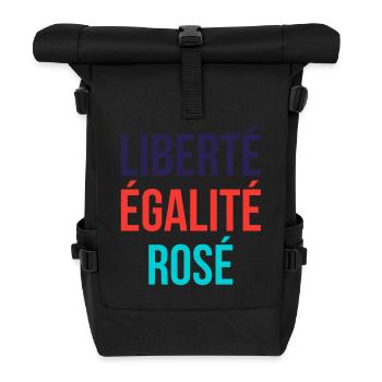 Liberté égalité rosé - Sac à dos roll top - noir - Devant