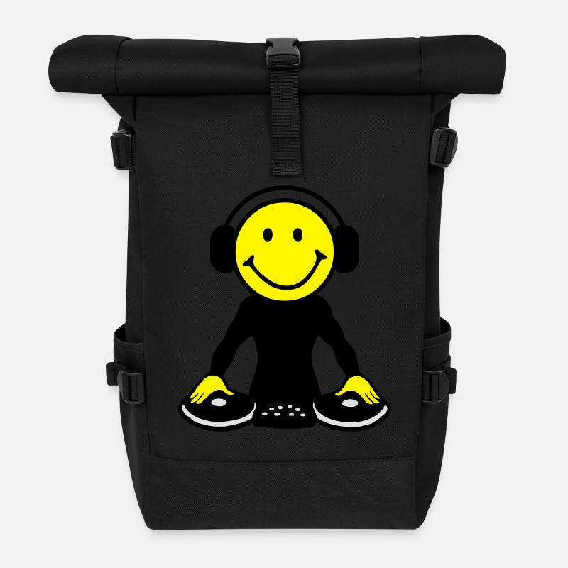 DJ - Rolltop Rucksack - Schwarz