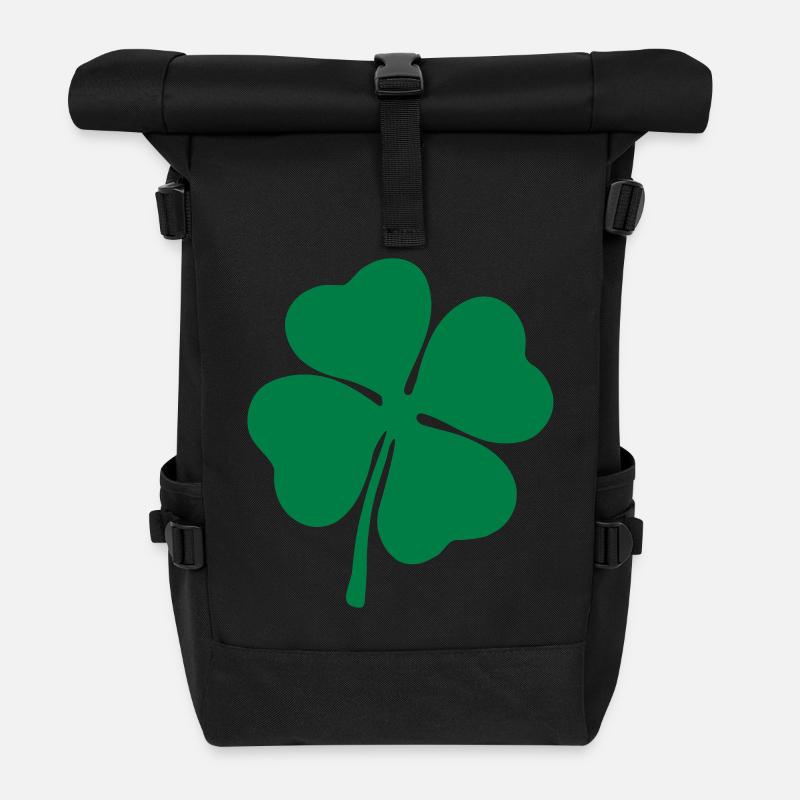 Symbol - Klee - Rolltop Rucksack - Schwarz