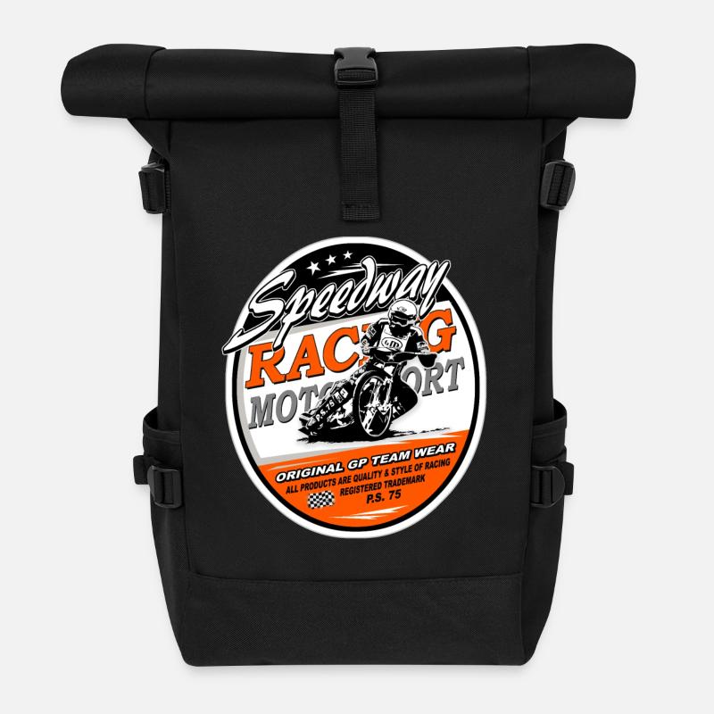 Speedway Racing - Rolltop Rucksack - Schwarz