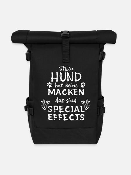 Lustiger Spruch zur Hundeerziehung für Hundehalter - Rolltop Rucksack - Schwarz