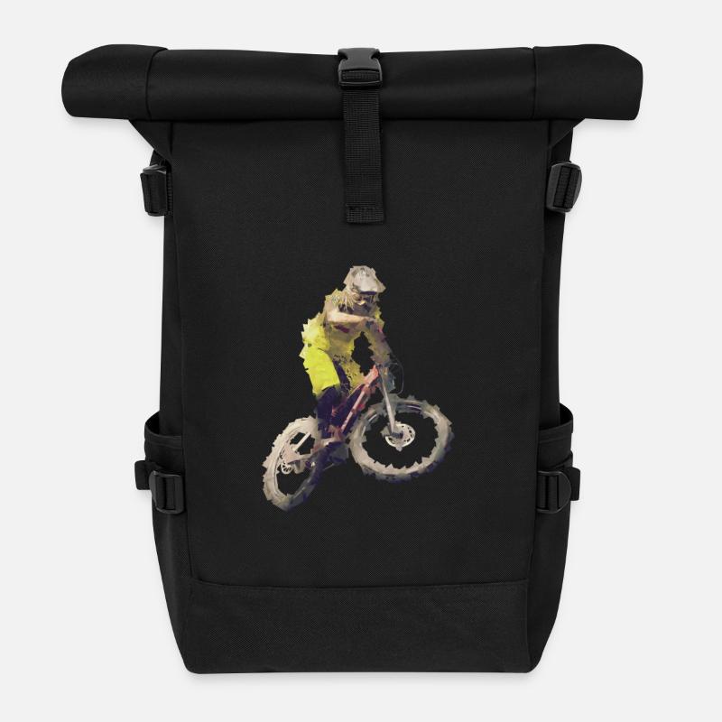 downhiller - Rolltop Rucksack - Schwarz