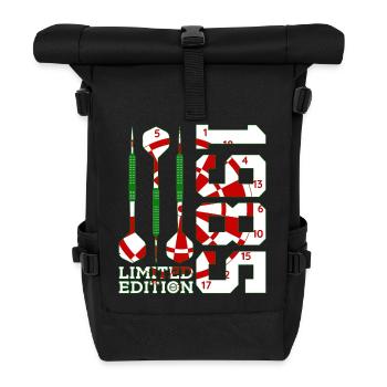 41. GEBURTSTAG DARTS LIMITED EDITION 1985 - Rolltop Rucksack - Schwarz - Vorne