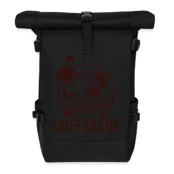 Chefsache - Rolltop Rucksack - Schwarz - Vorne