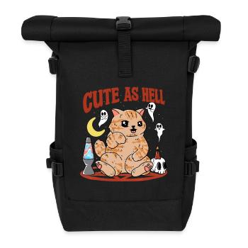 Cute as Hell - Roll Top Backpack - black - Front