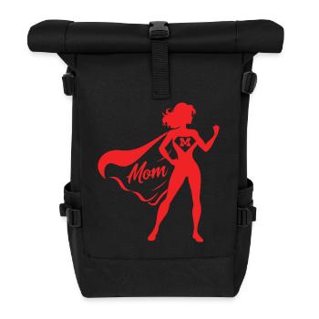 Rotes Mutter Design – Für die beste Mama - Rolltop Rucksack - Schwarz - Vorne