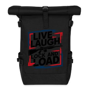 Power for Women - « Live Laugh Lock And Load » - Sac à dos roll top - noir - Devant