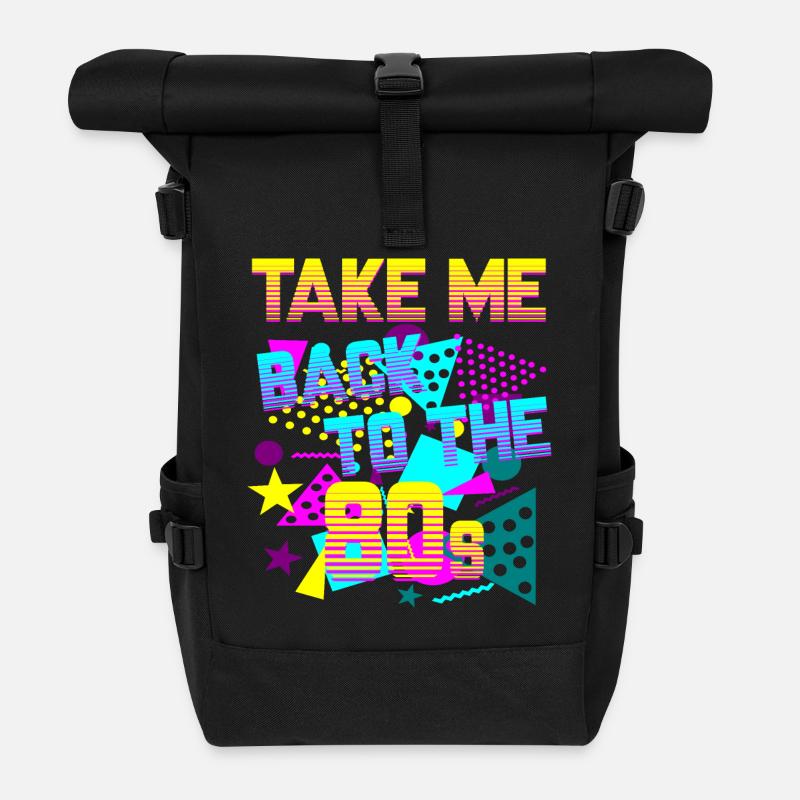 Ramenez-moi dans les années 80 - Sac à dos roll top - noir