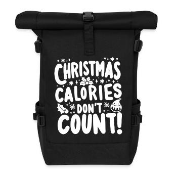 Christmas Calories Don’t Count - Roll Top Backpack - black - Front