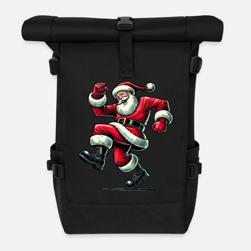 Père Noël - Sac à dos roll top - noir