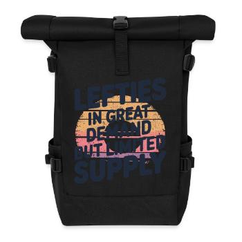 Linkshänder mit Stil gesucht - Rolltop Rucksack - Schwarz - Vorne