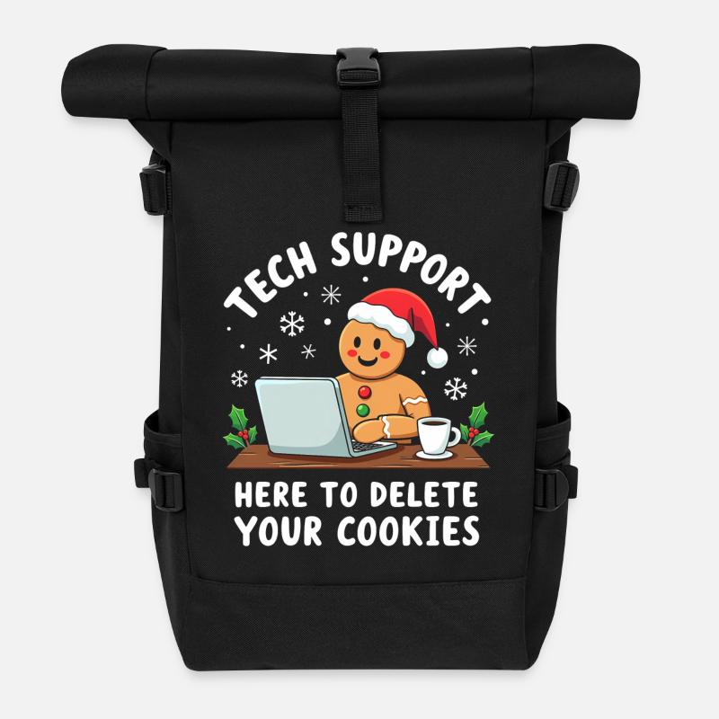 Tech Support, I'm here to delete your cookies - Rolltop Rucksack - Schwarz