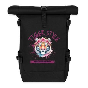 Tiger style - Rolltop Rucksack - Schwarz - Vorne