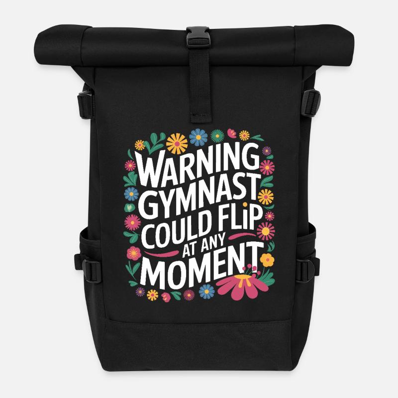 Turnen Turner Gymnastik - Rolltop Rucksack - Schwarz