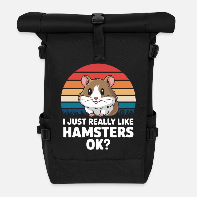 Hamster - Rolltop Rucksack - Schwarz