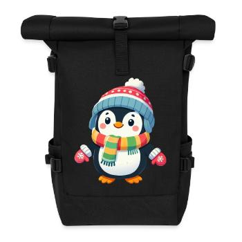 Bande dessinée Pingouin - Sac à dos roll top - noir - Devant