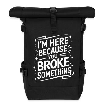 Technical Support Computer - Roll Top Backpack - black - Front