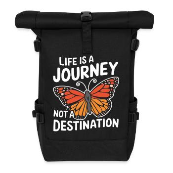 Schmetterling Monarchfalter Bunt Schmetterlinge - Rolltop Rucksack - Schwarz - Vorne