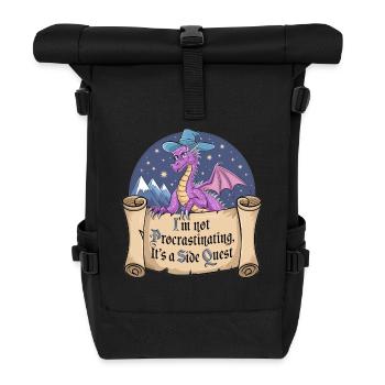 Fantasy Dragon : Motif de quête secondaire amusant pour le jeu - Sac à dos roll top - noir - Devant