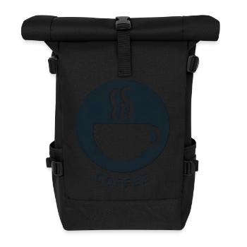 Coffee Morning Breakfast - Roll Top Backpack - black - Front