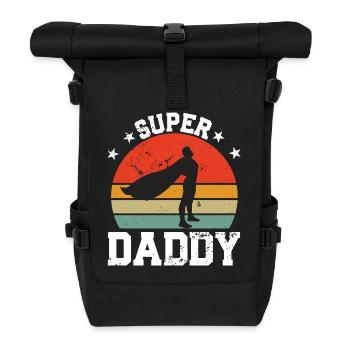 Super Daddy - Rolltop Rucksack - Schwarz - Vorne