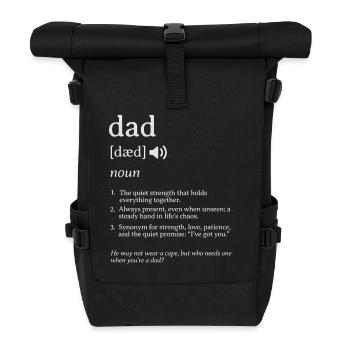 Dad Definition - Roll Top Backpack - black - Front