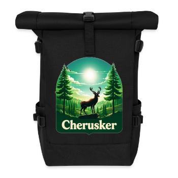 Cherusker – Stolz der Wälder - Rolltop Rucksack - Schwarz - Vorne