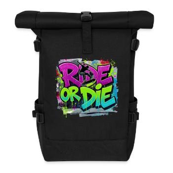 Ride or Die Skateboard Graffiti – Streetstyle - Sac à dos roll top - noir - Devant