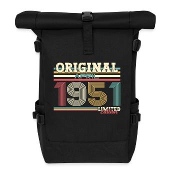 75e anniversaire Original Avril Né en 1951 - Sac à dos roll top - noir - Devant