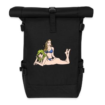 Sexy Girls Erotic Nude Women Fantasy Sex - Roll Top Backpack - black - Front