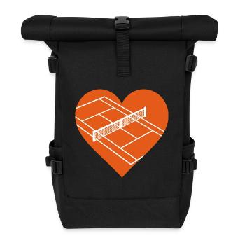 Tennis Clay Court Love - Rolltop Rucksack - Schwarz - Vorne