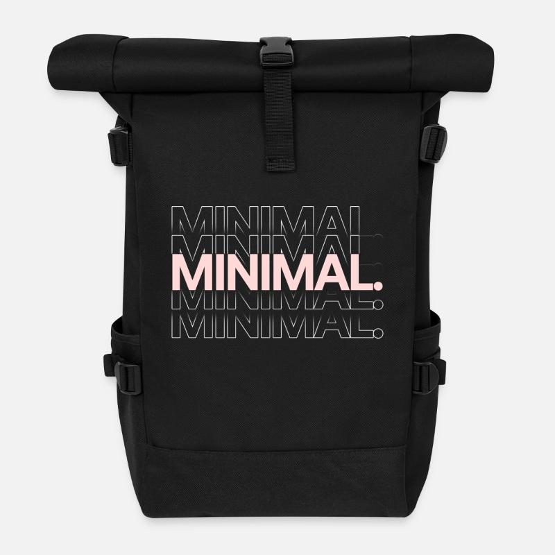 MINIMAL. KLAR - Rolltop Rucksack - Schwarz