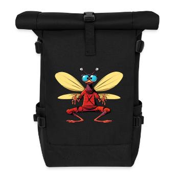 Fliege Yogi - Rolltop Rucksack - Schwarz - Vorne