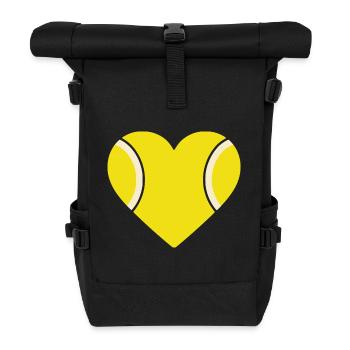 Tennis Love Tennis Ball - Roll Top Backpack - black - Front